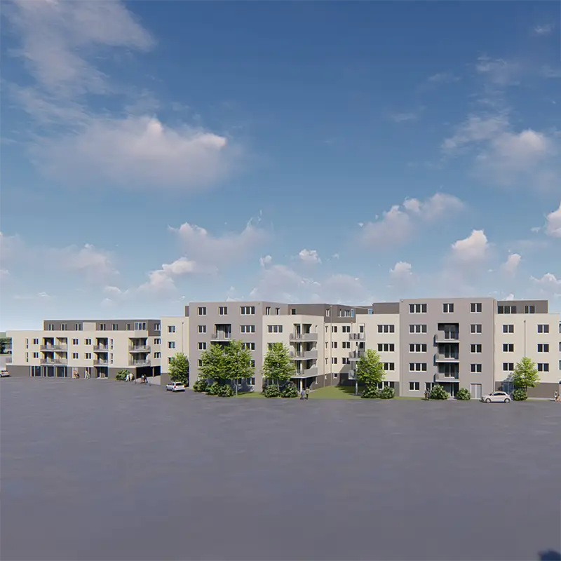 B+J Wohnungsbau GmbH: 63165 Mühlheim am Main, Dammstraße – 59 Wohnungen