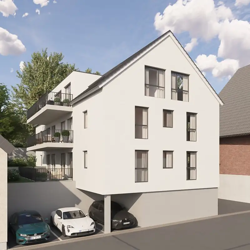 Rochner Bau GmbH: 63864 Glattbach, Hauptstr_Fünffamilienhaus_Außenansicht-Visualisierung