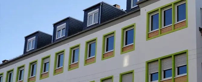 Rochner & Stahl: Immobilien GmbH Mehrfamilienhaus, Studentenapartments, Würzburger-Str. 50, 63739 Aschaffenburg – Vorderansicht