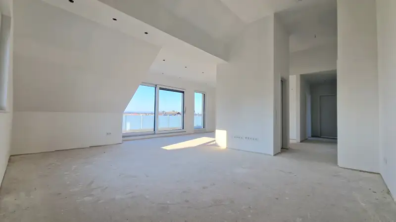 63743 Schweinheim Neubau Dachgeschosswohnung Wohnzimmer