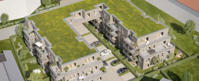 Rochner Bau GmbH: 63906 Erlenbach: Wohnhausanlage, 46 Neubauwohnungen, Visualisierung